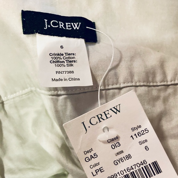 J. Crew Tiered Silk Chiffon Skirt Sz 6 - Picture 4 of 8